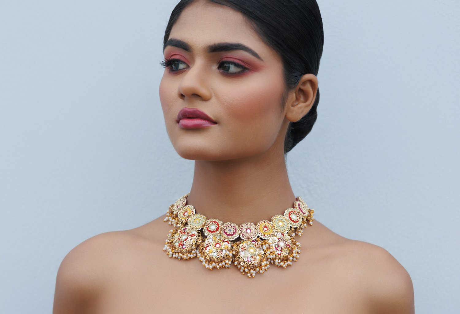 Sitara -Sparkle Moti Work Necklace