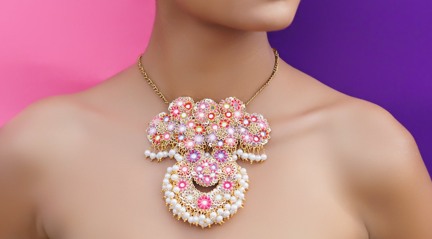 Petal To Pendent Feminine Necklace