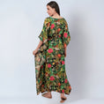 Load image into Gallery viewer, Green and Black Jungle Print Full Length Kaftan
