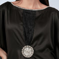Load image into Gallery viewer, Black Embroidered Motif Full Length Kaftan
