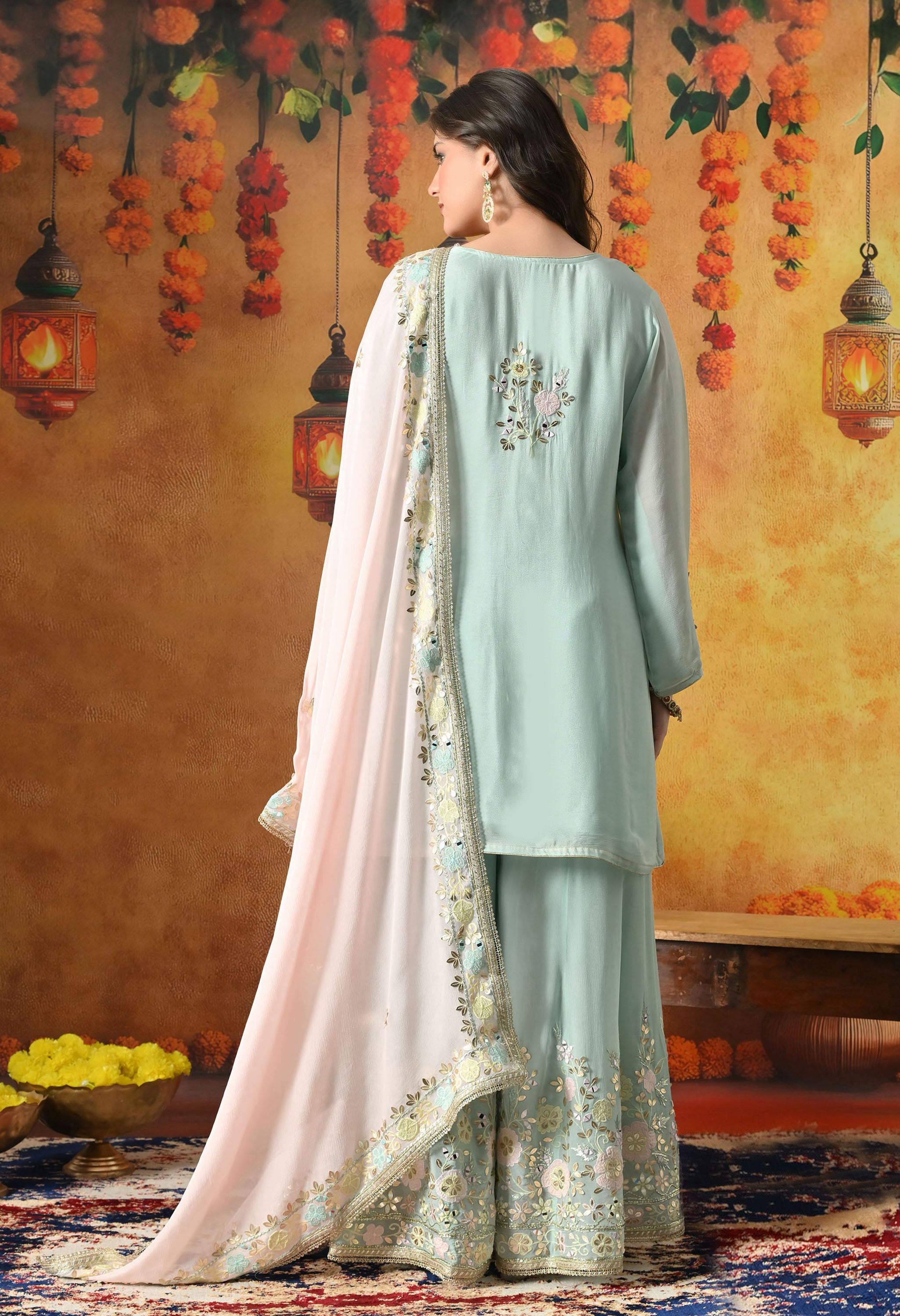 Light Green Sharara Set