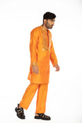 Load image into Gallery viewer, Orange Embroidered Kurta Set
