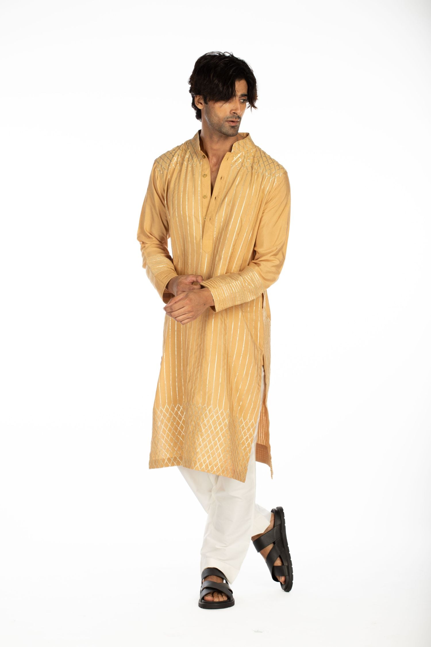 Ivory Embroidered Kurta Set