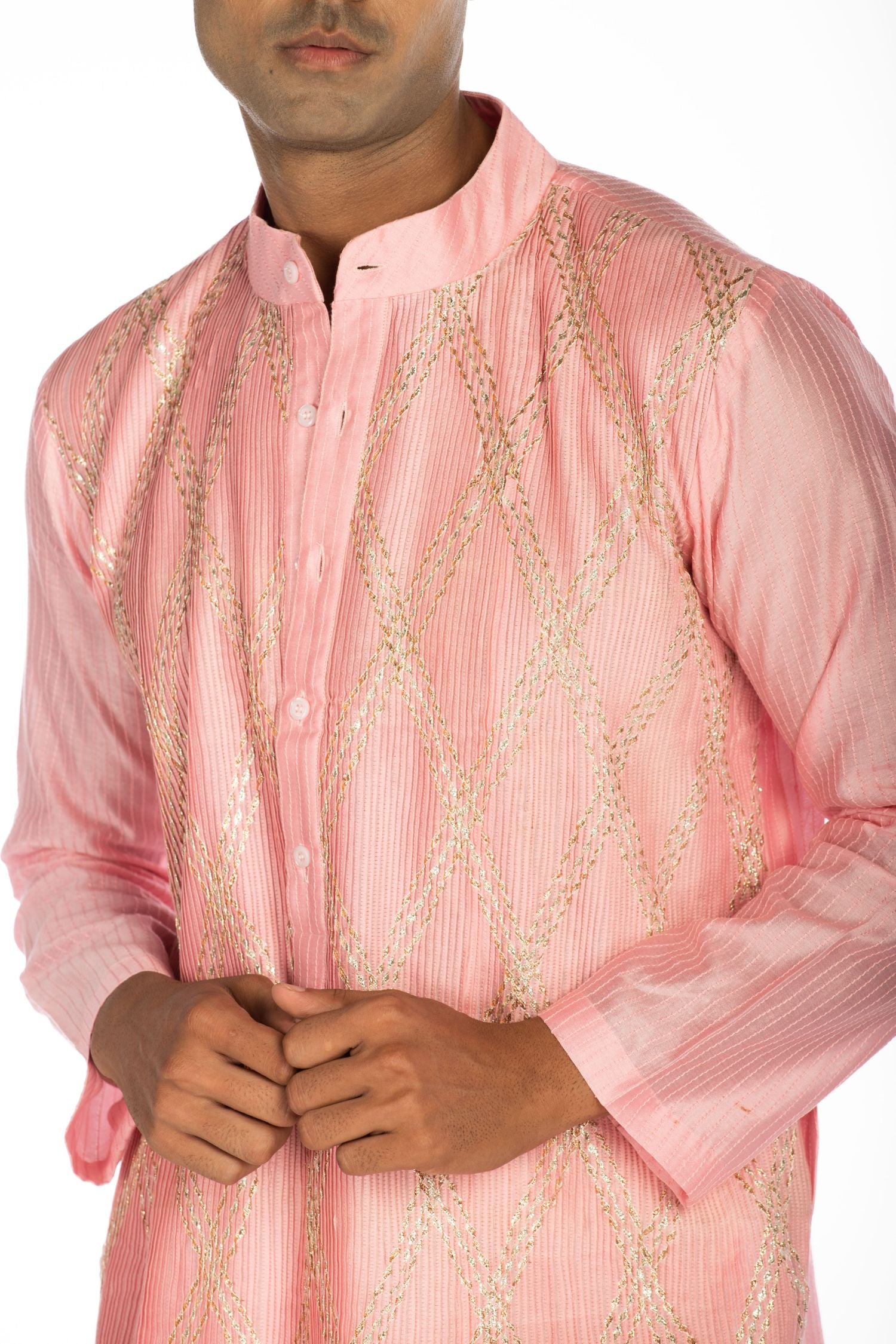 Blush Pink Embroidered Kurta Set