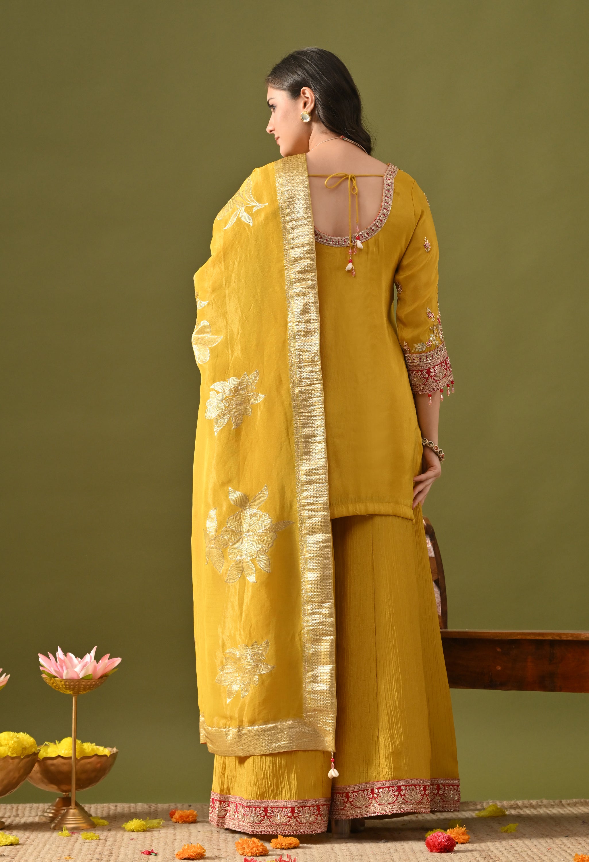 Yellow Sharara Set