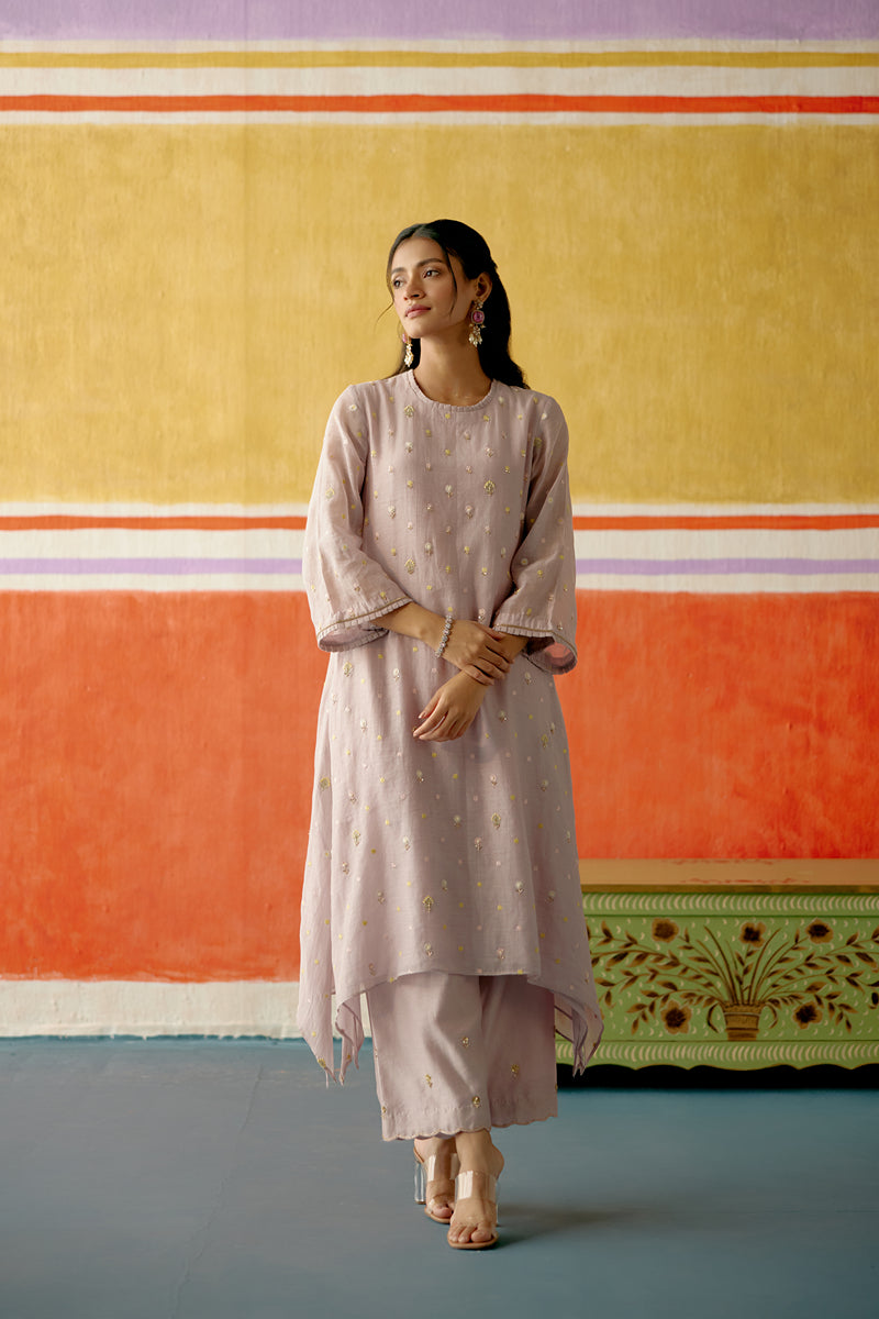 Kamal Frill Long Kurta Set