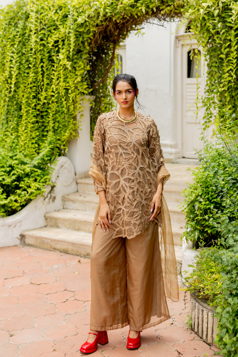 Kshiti - Top, bustier, pants & dupatta set