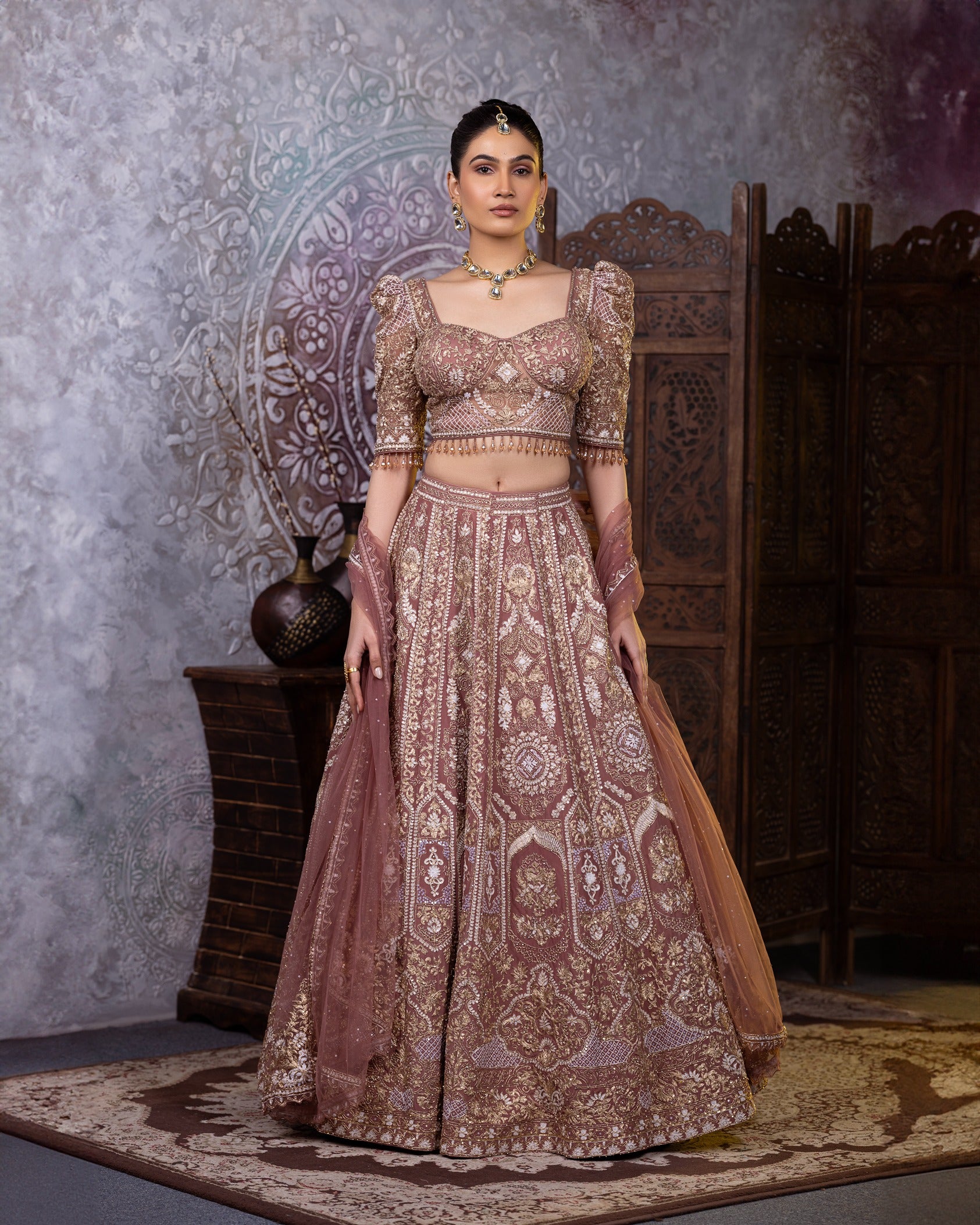 Zahira Brown Sugar Lehenga Choli