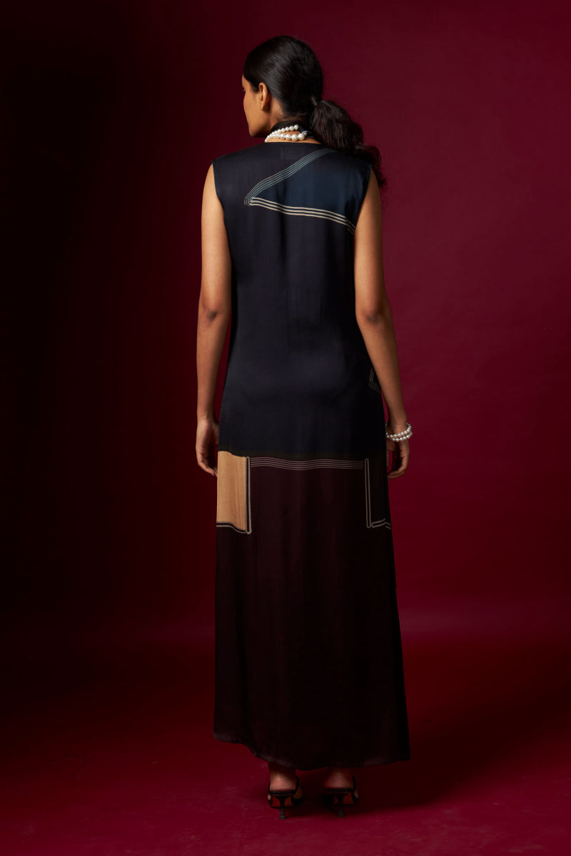 Panelled Overlap Dress