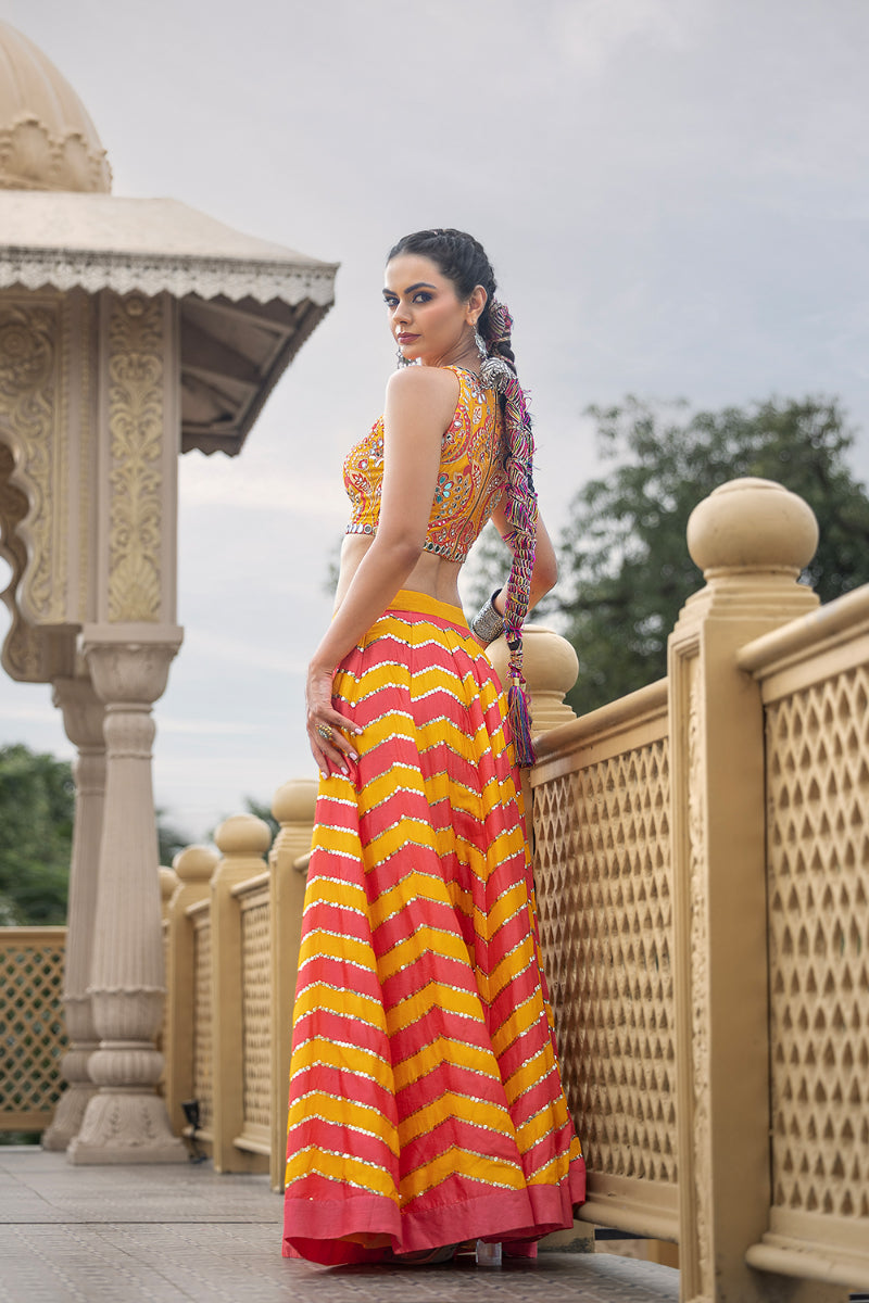 LEHENGA + BLOUSE - LEHER YELLOW
