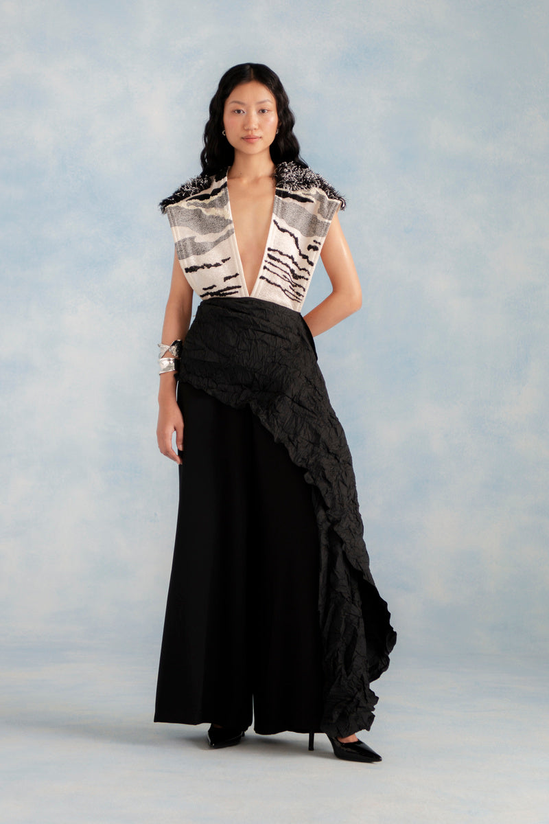 Boning Jumpsuit With Scuba Inner