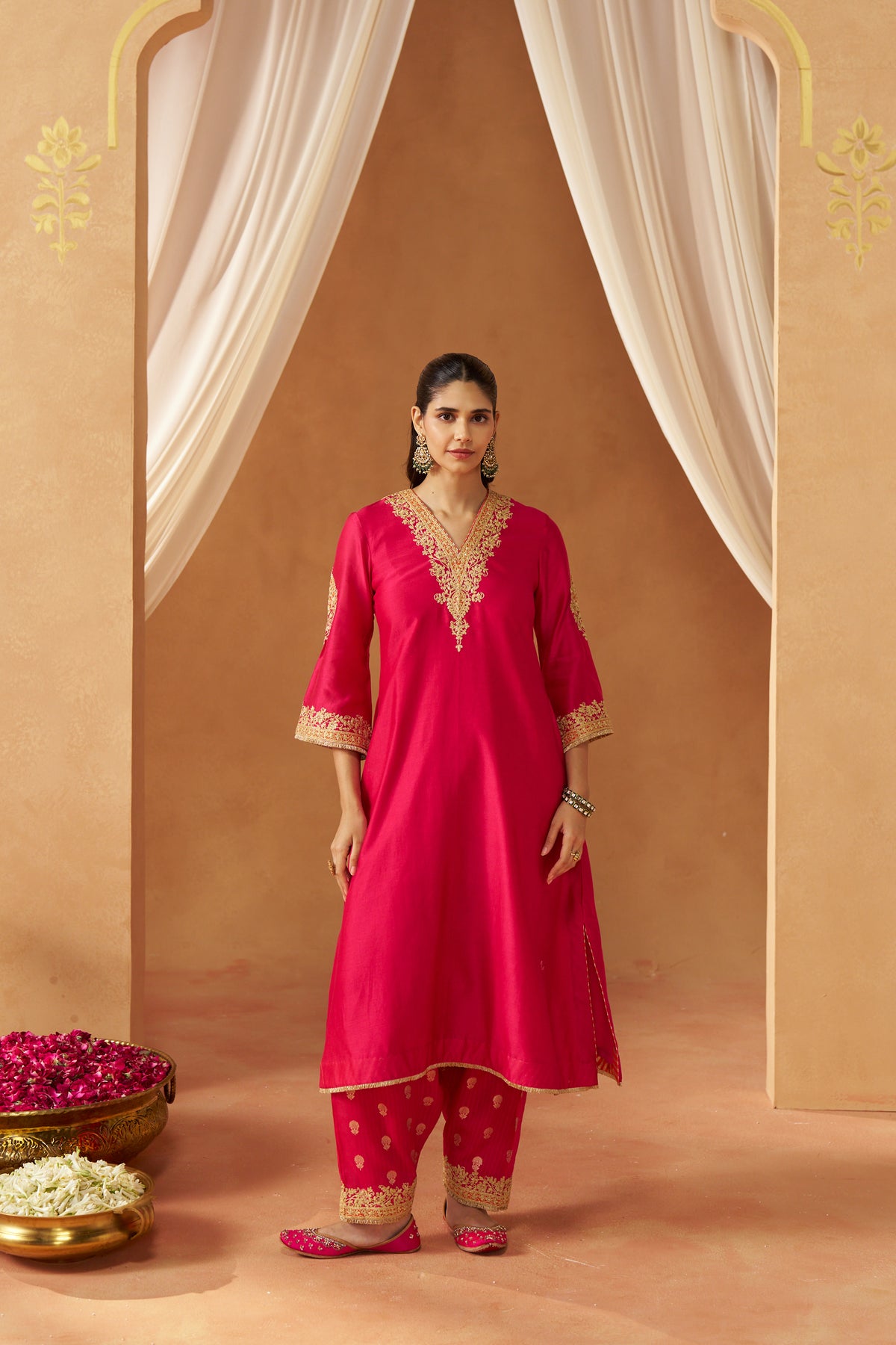 Liana Hotpink with Dupatta Chauga and Dupatta