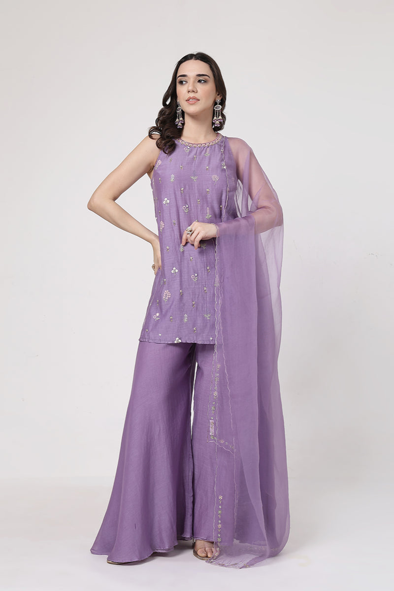 Lilac Sharara Set