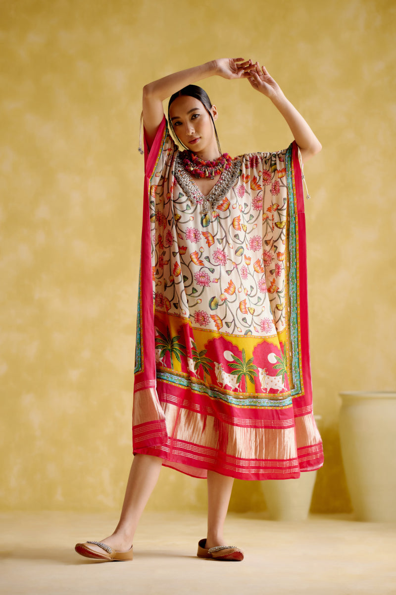 Linus- Fushia Printed Kaftan