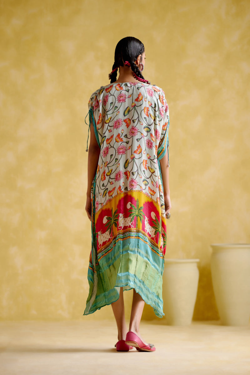 Linus- Turquoise Printed Kaftan