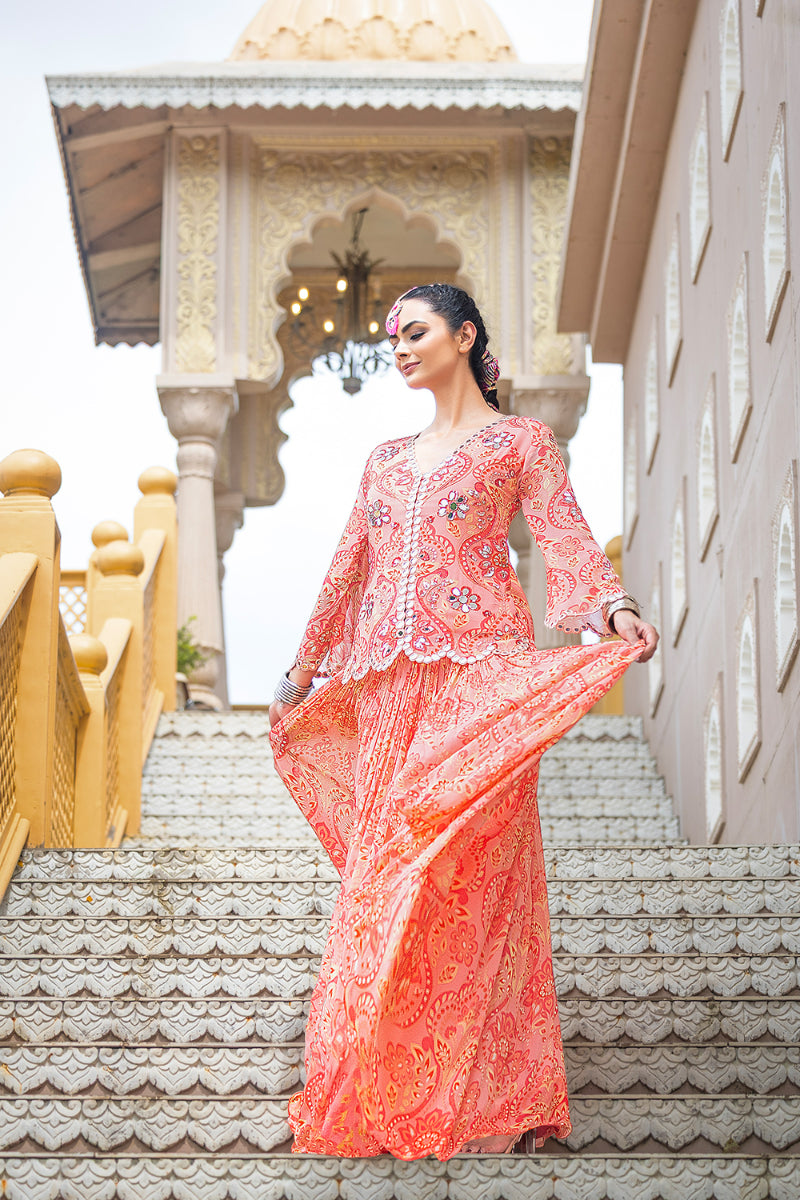 LEHENGA + SHORT KURTA - MASTANI ROSE