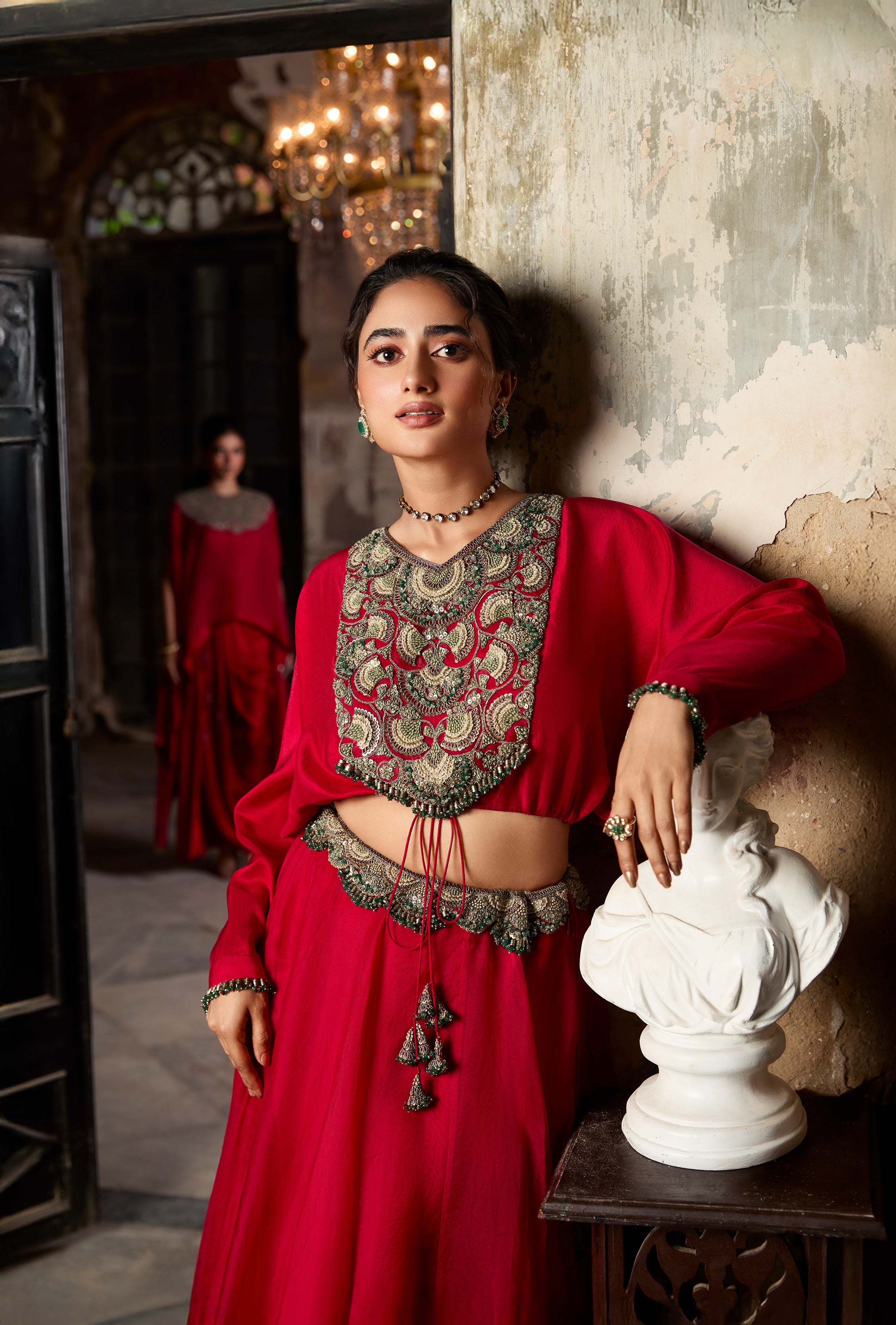 Antifit Blouse With Skirt