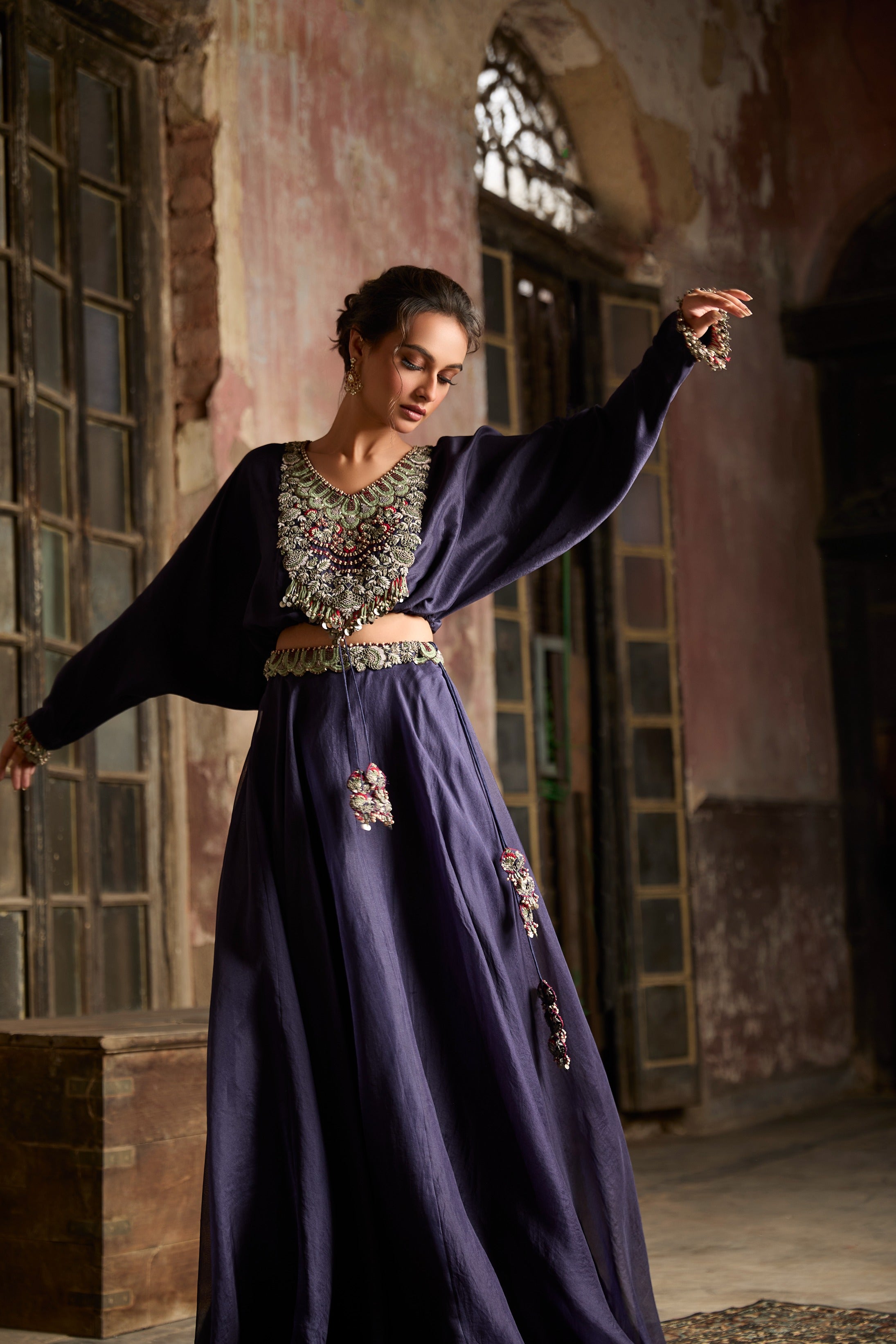 Antifit Blouse With Skirt