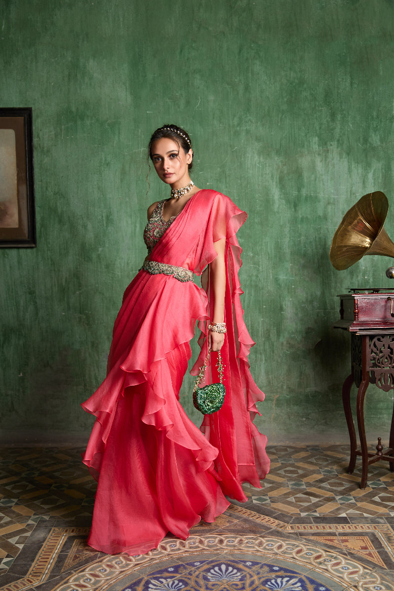 Blouse With Drape Saree