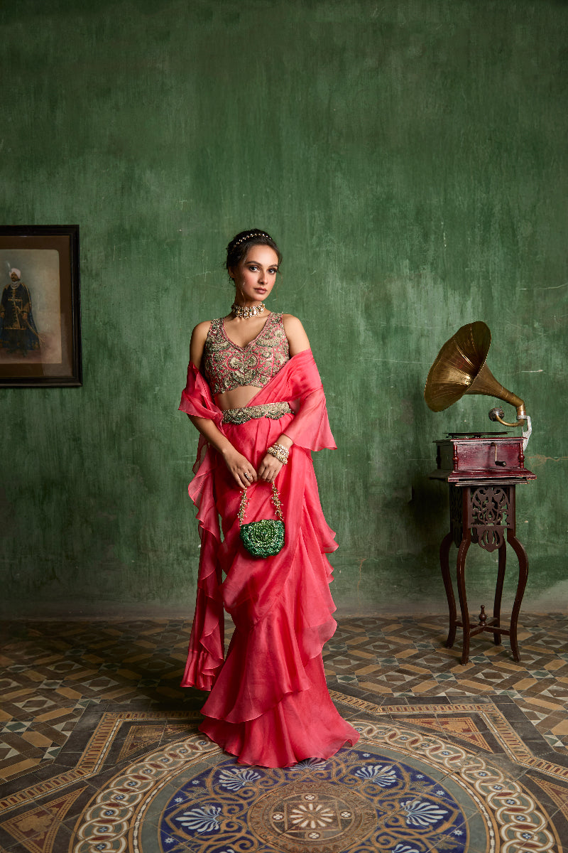 Blouse With Drape Saree