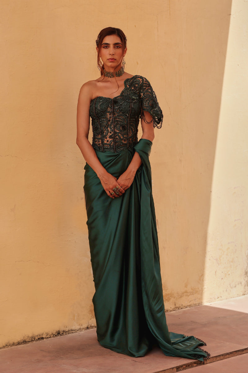 Victoria Cutwork saree