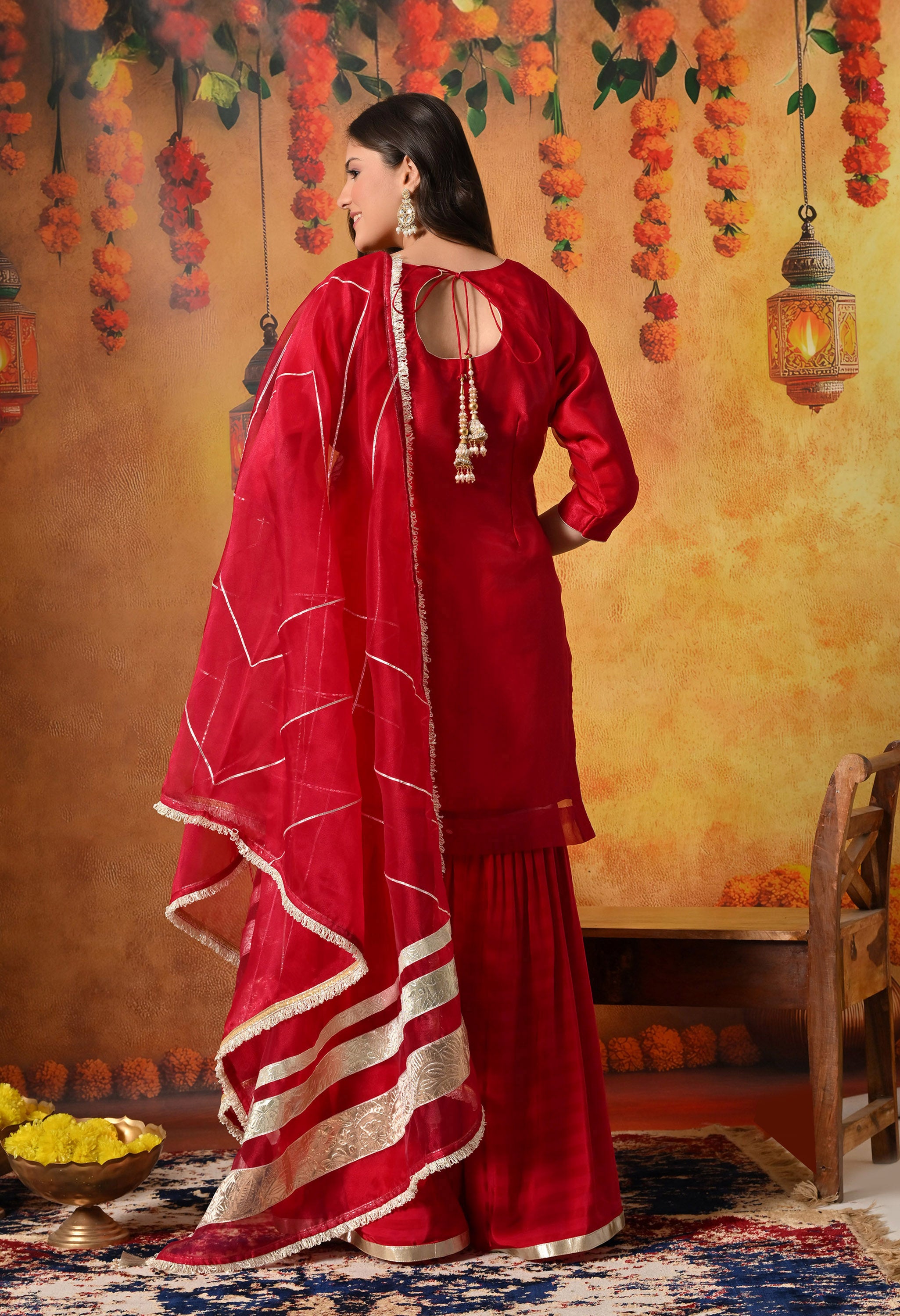 Pink Gharara Set