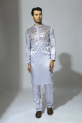Load image into Gallery viewer, Ice Blue Embroidered Kurta Set
