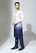 Load image into Gallery viewer, Lilac And Blue Ombre Embroidered Kurta Set
