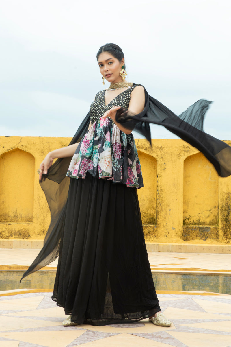Nazneen - Top and Gharara Set