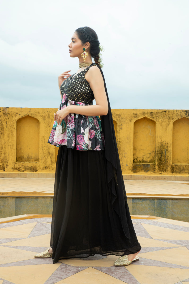 Nazneen - Top and Gharara Set