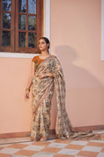 Load image into Gallery viewer, Anar Jaal Contrast Border Saree with Color Block Choli - Set of 2
