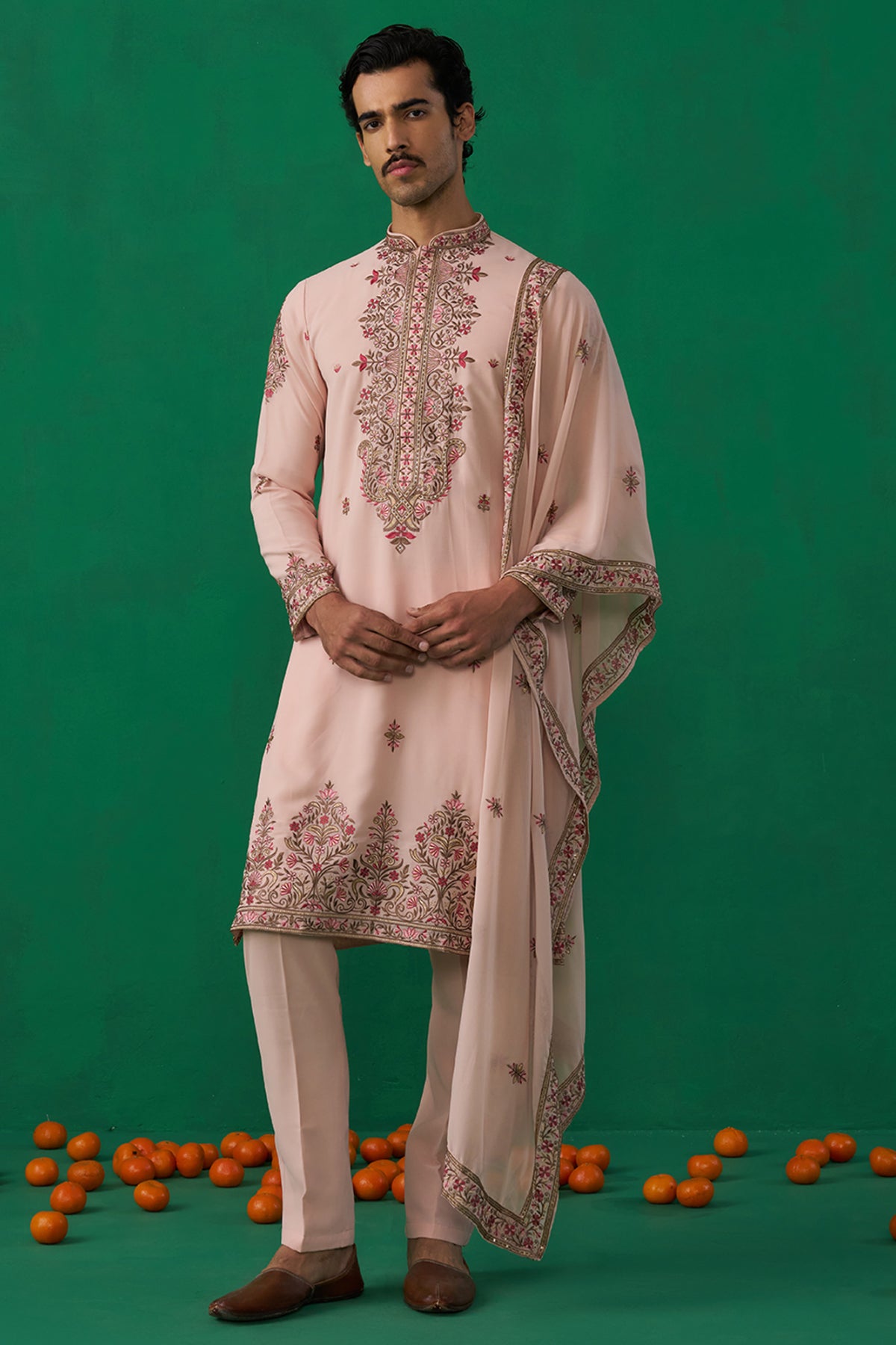 MOTIF PINK KURTA SET