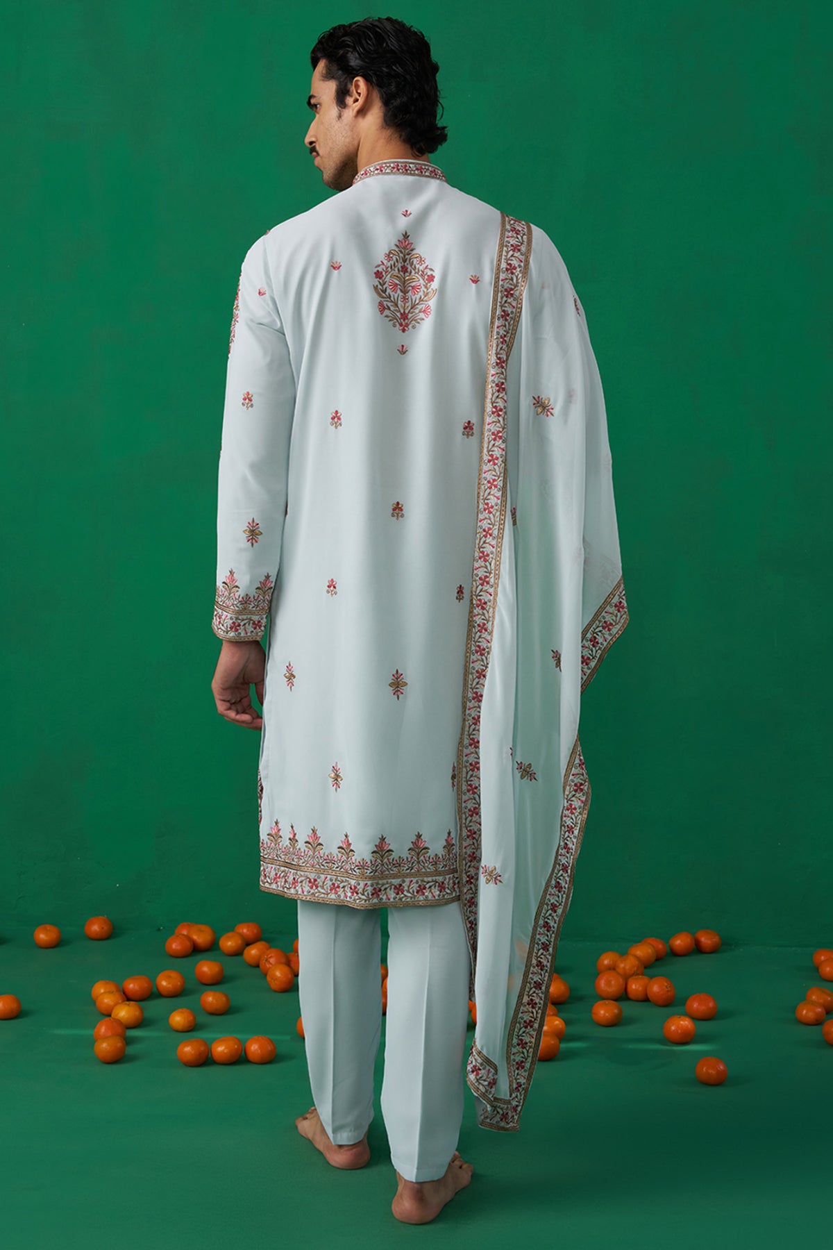 MOTIF SKY BLUE KURTA SET