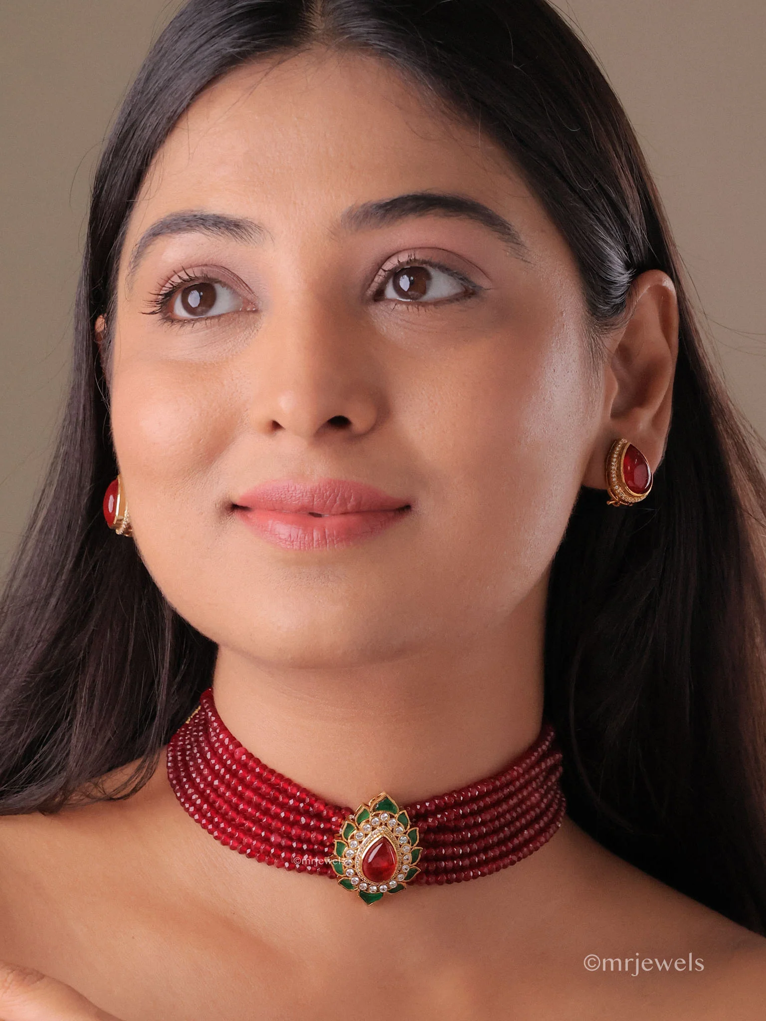 Taarini Kundan Meenakari Choker Set