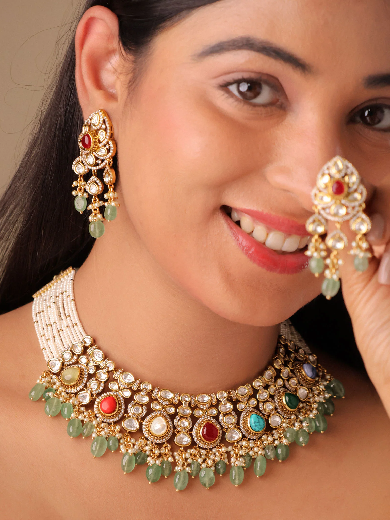 Aarohi Heirloom Kundan Pearl