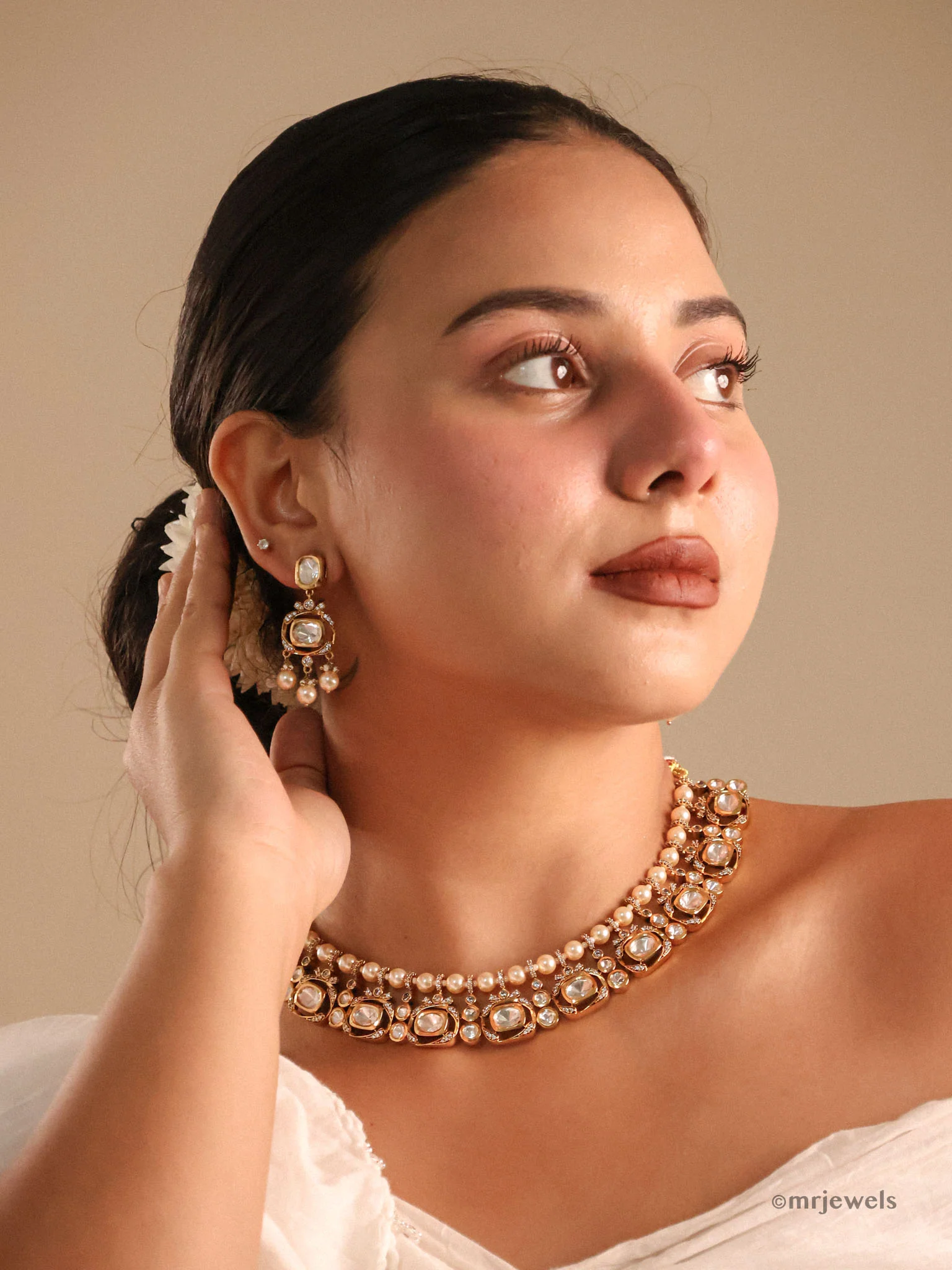 Victorian Kundan Pearl Necklace