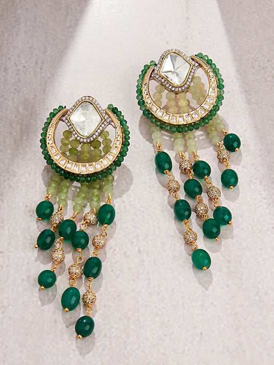Green & Golden Classic Dangler Earring