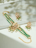 Load image into Gallery viewer, Elegant White & Green Necklace Set
