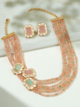 Load image into Gallery viewer, Vibrant Multi Colour Polki Necklace Set
