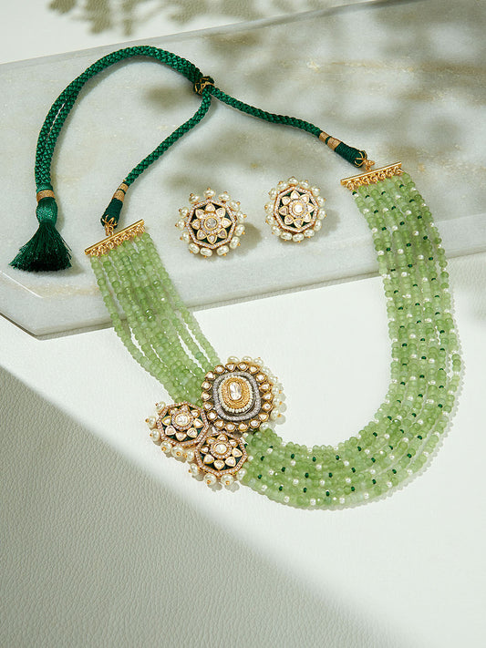 Layered Green Necklace Set