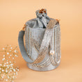Load image into Gallery viewer, Pixie Dust Silver Circular Potli Bag
