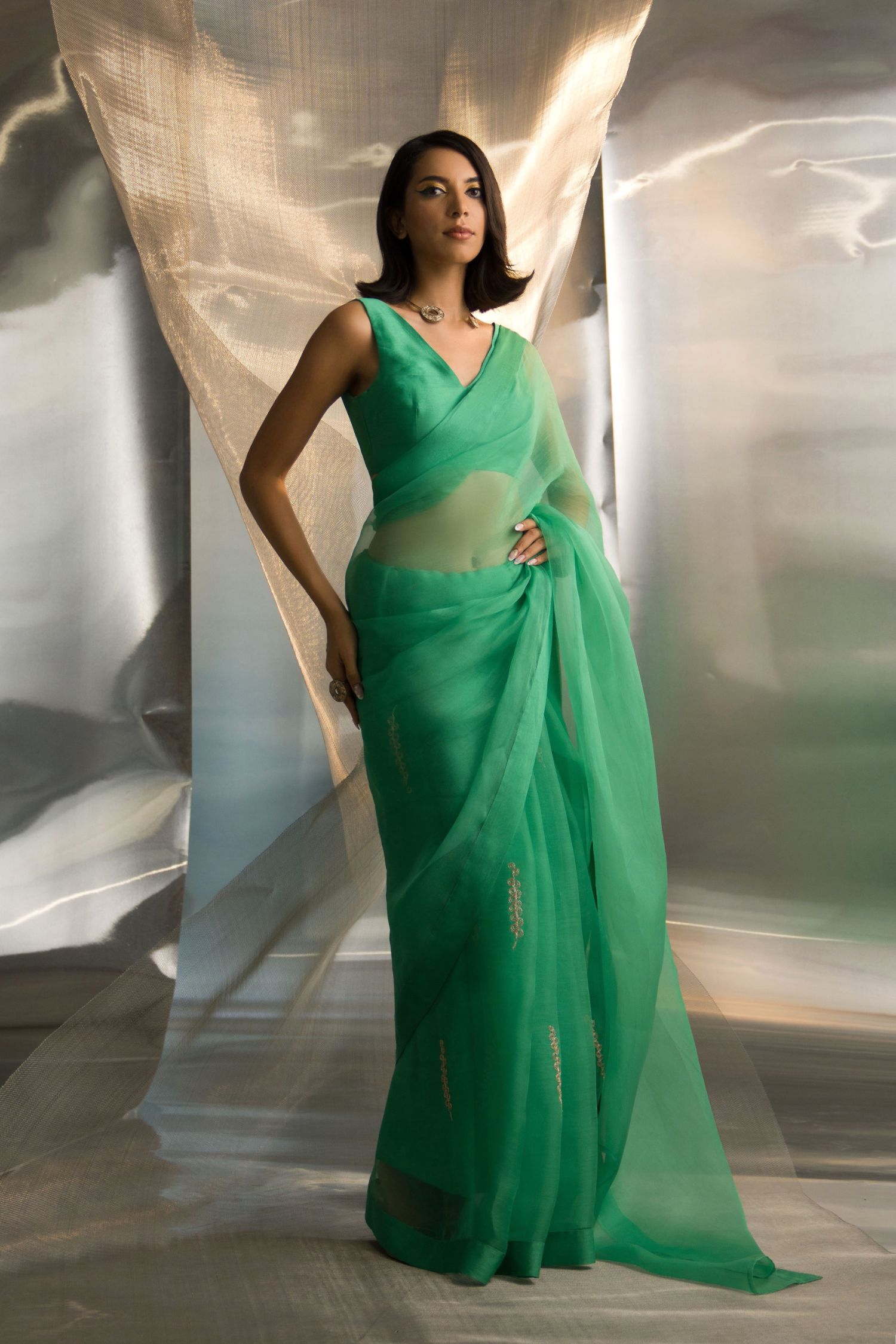 Silk Sarees Sleeveless Blouse Designs Pinterest Sleeveless Blouse