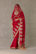Load image into Gallery viewer, Red Son-Patti Saree
