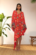 Load image into Gallery viewer, Red Jam & Toast Asymmetrical Kaftan
