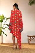 Load image into Gallery viewer, Red Jam & Toast Asymmetrical Kaftan
