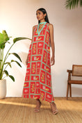 Load image into Gallery viewer, Red Checkmate Maxi Dress
