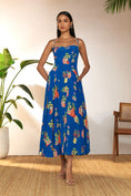 Load image into Gallery viewer, Blue Tangy Tango Corset Dress
