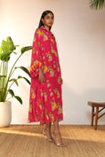 Load image into Gallery viewer, Hot Pink Tangy Tango Collar Kaftan
