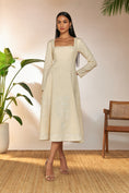 Load image into Gallery viewer, Ivory Full Sleeve Embroidered Dress
