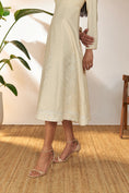 Load image into Gallery viewer, Ivory Full Sleeve Embroidered Dress

